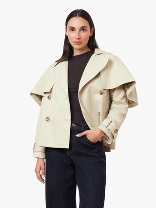 TRENCH JACKET, STONE
