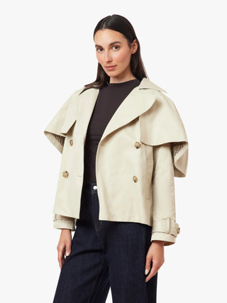 TRENCH JACKET, STONE