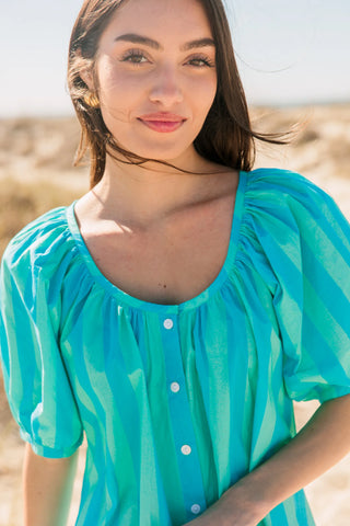 DAY DRESS, SURF STRIPES