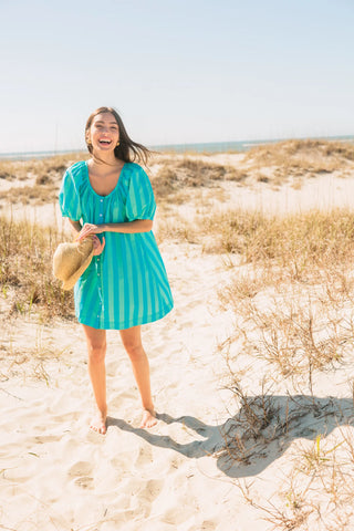 DAY DRESS, SURF STRIPES
