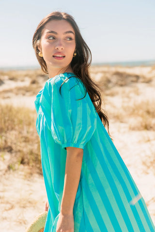 DAY DRESS, SURF STRIPES