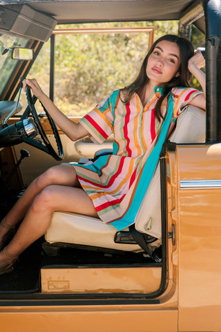 DOCK DRESS, AMBERLINE STRIPES