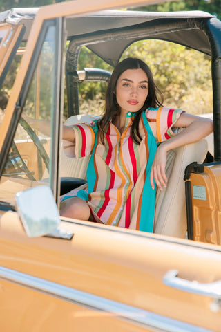 DOCK DRESS, AMBERLINE STRIPES