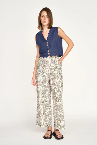 BARCELONA SUNRISE TOP, BLUEBERRY