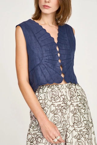 BARCELONA SUNRISE TOP, BLUEBERRY
