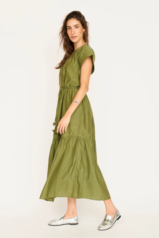 VIENNA DRESS, MATCHA
