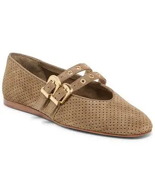 BAYLEE GROMMET FLAT, OLIVE SUEDE