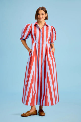 ROSIE DRESS, HEARTH STRIPE