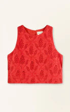 SANTANYL TANK, CHILI HYACINTH EYELET
