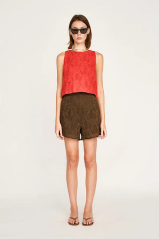 SANTANYL TANK, CHILI HYACINTH EYELET