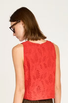 SANTANYL TANK, CHILI HYACINTH EYELET