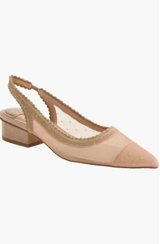 MAYBERRY POINTED TOE SLINGBACK PUMP, NUDE