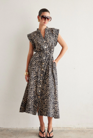 COLLINS DRESS, ZEBRA