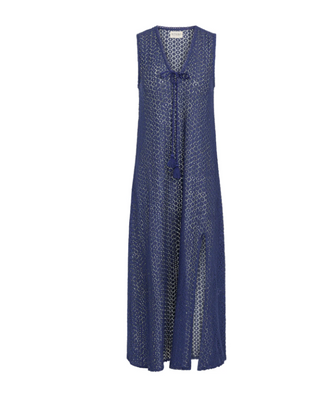 SORRENTO DRESS, ARIA CROCHET NAVY