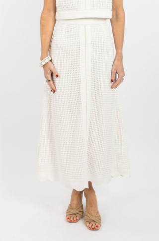 EMMY SKIRT, WHITE LACE CUTOUT