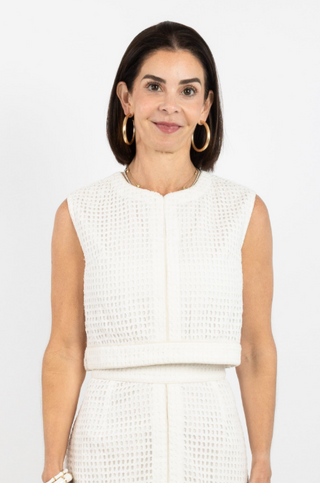 EMMY TOP, WHITE LACE CUTOUT
