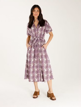 BRIA, BORDEAUX TRELLIS PLAID