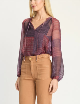 SOPHIE TOP, DUSKY GEO