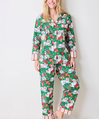 Good Dog Christmas, Long PJ Set - Evergreen