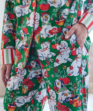 Good Dog Christmas, Long PJ Set - Evergreen
