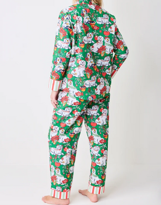 Good Dog Christmas, Long PJ Set - Evergreen