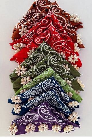 Cowrie Rosette Bandana