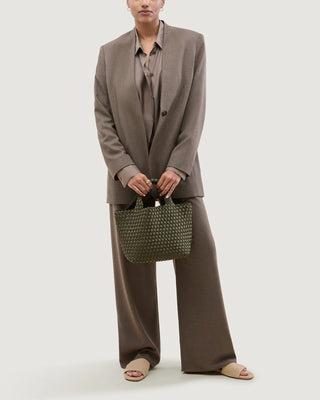 ST. BARTHS SMALL TOTE SATIN, JUNIPER