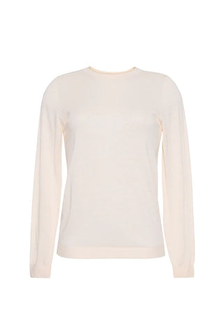 THE KIT FINE GAUGE CREW NECK SWEATER, CREAM