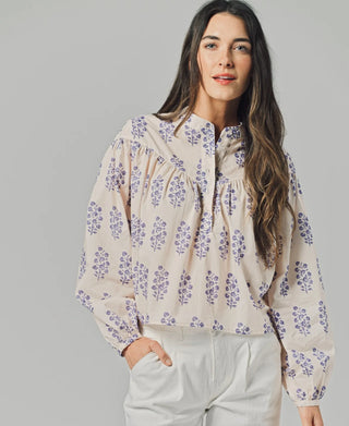 THE LOGAN SHIRT, LILAC PRINT