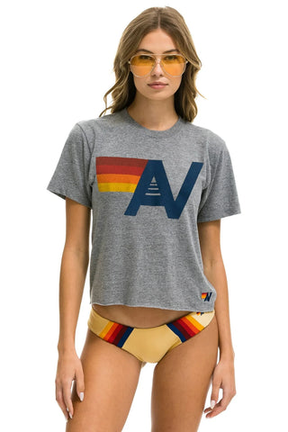 LOGO - BOYFRIEND TEE, HEATHER GREY