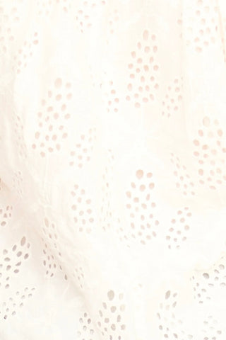 LOSTINE TOP, WHITE HYACINTH EYELET