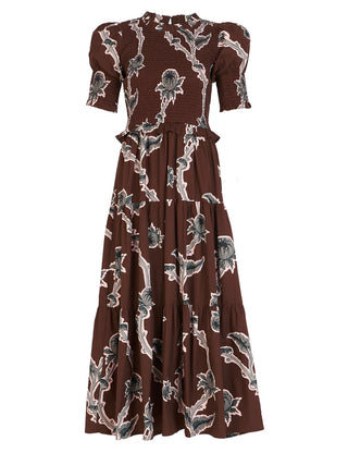 KLARA DRESS, WOODLANDS BROWN