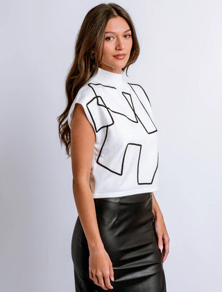 TETRA ORTHO TOP, WHITE/BLACK