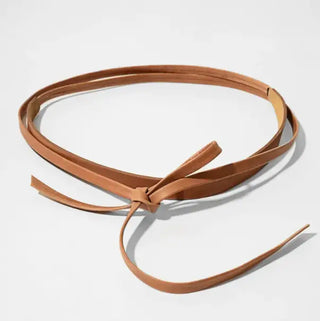 SKINNY WRAP BELT - COGNAC | SLIM STYLE