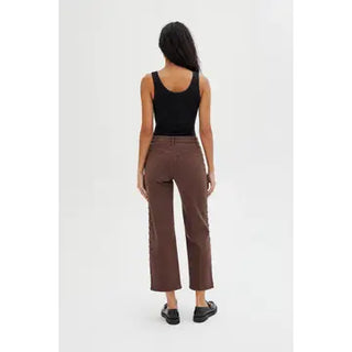 ADDINGTON MID RISE WIDE LEG CROP SCULPT, CHOCOLATE BROWN OVERDYE