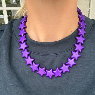 STAR NECKLACE - LARGE  - PURPLE
