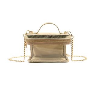 CLEAR BAG, GOLD