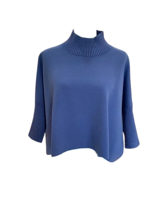 AJA SWEATER, BLUE MELANGE