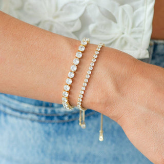 Pulley Tennis Bracelet: Gold / 3mm