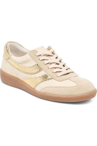 MERIT SNEAKER, WHITE/GOLD LEATHER