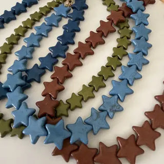 STAR NECKLACE - SMALL , DUSTY BLUE