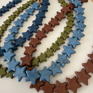 STAR NECKLACE - SMALL, BROWN
