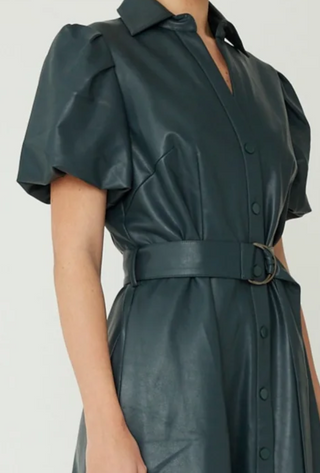 LAURIE MIDI DRESS, DARK PINE