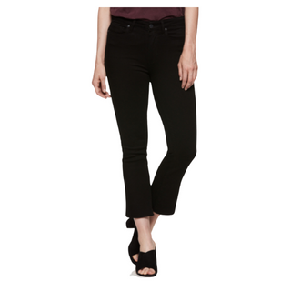 COLETTE CROP FLARE W/ RAN HEM, BLACK SHADOW