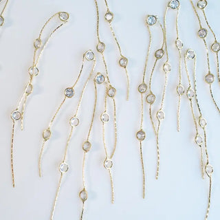 MINIMALIST DUSTER DROPS - GOLD AND CRYSTAL