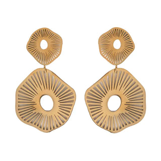 STATEMENT EARRINGS - GOLD ANEMONE