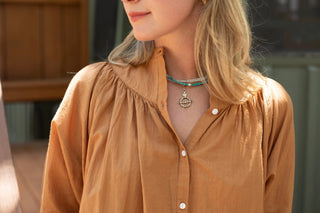 FLEUR BLOUSE, TAN