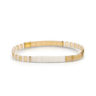 Choose Your Colors - Miyuki Tila Bracelets: White