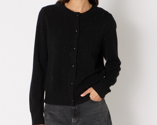 MYSTRASS CARDIGAN, BLACK
