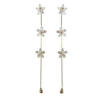 DUSTER DROP HOLIDAY EARRINGS - DIAMOND DAISY GOLD